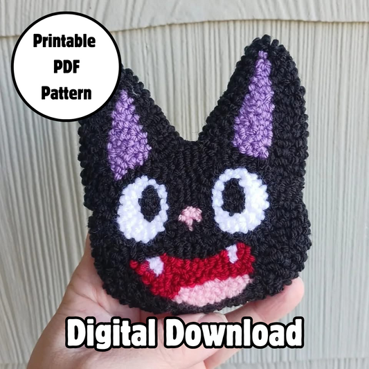 Jiji's Cat Punch Needle Digital Design