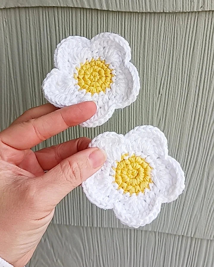 Daisy Crochet Car Coasters