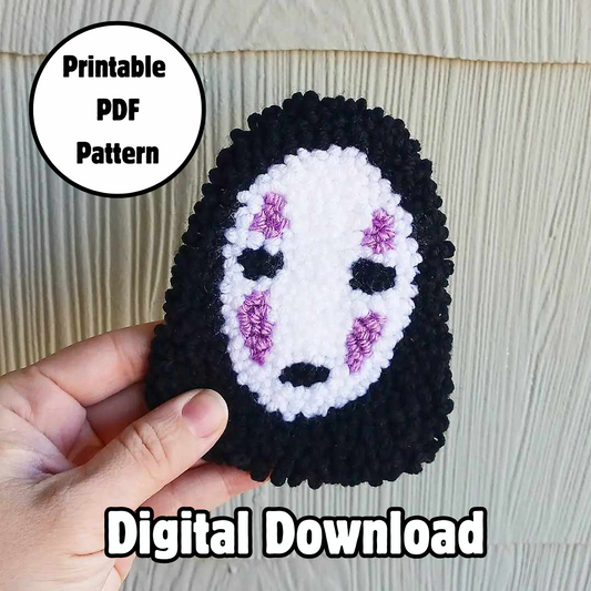 No Face Punch Needle Digital Design