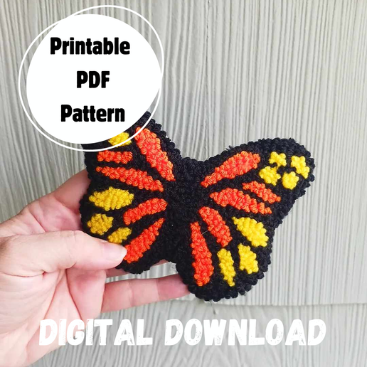 Butterfly Punch Needle Digital Design